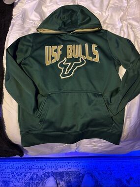 USF Bulls Youth Green Hooded Pullover Sweatshirt